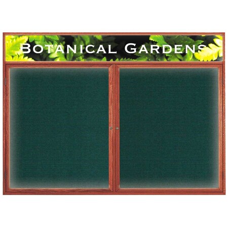 United Visual Products Open Faced Traditional Corkboard, 36x24" UV641A-BLACK-KEYLIME